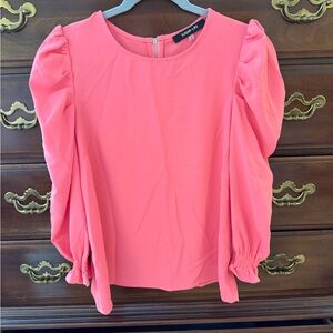 Sugarlips Vibrant Pink Puff Sleeve Blouse